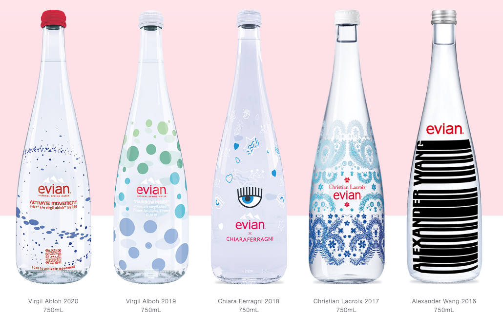 Here's how to get Virgil Abloh's Evian drink bottles - Fashion Journal